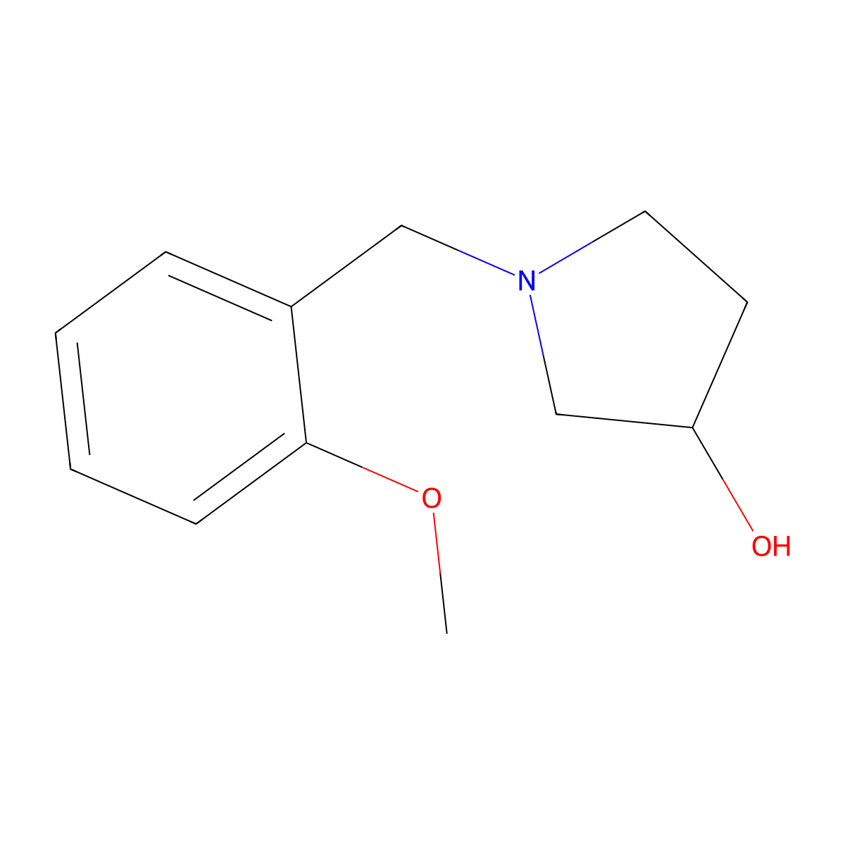 1-(2-Methoxybenzyl)pyrrolidin-3-ol molecular structure, CAS 1044774-10-8