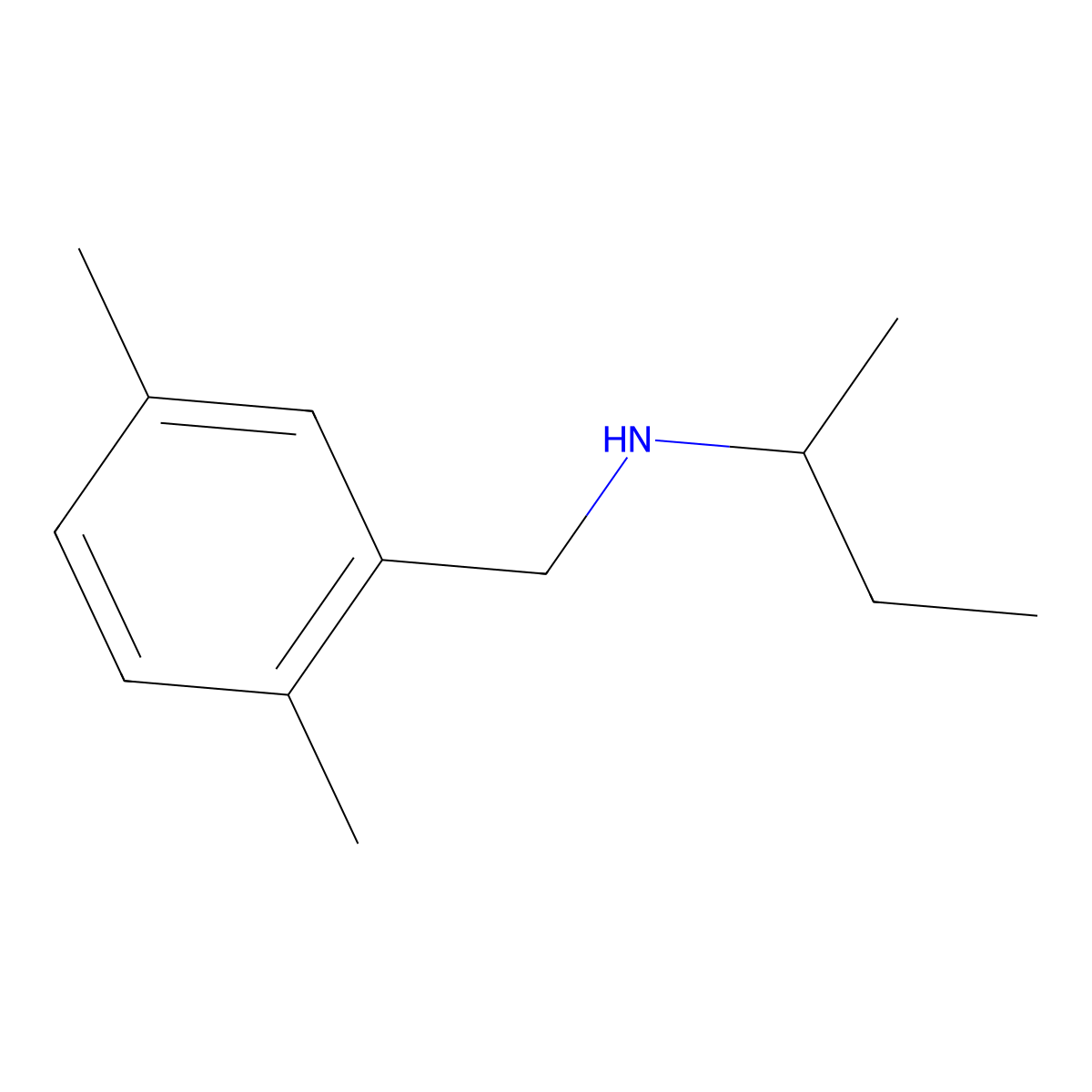 (Butan-2-yl)[(2,5-dimethylphenyl)methyl]amine molecular structure, CAS 1044779-72-7