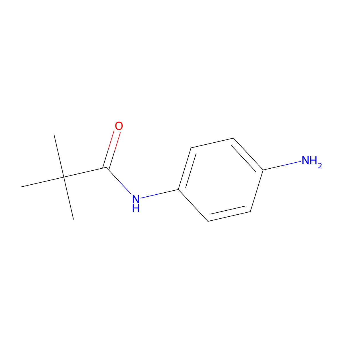 N-(4-aminophenyl)-2,2-dimethylpropanamide molecular structure, CAS 104478-93-5