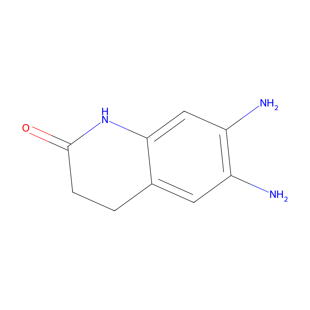 6,7-diamino-3,4-dihydroquinolin-2(1H)-one molecular structure, CAS 104479-33-6