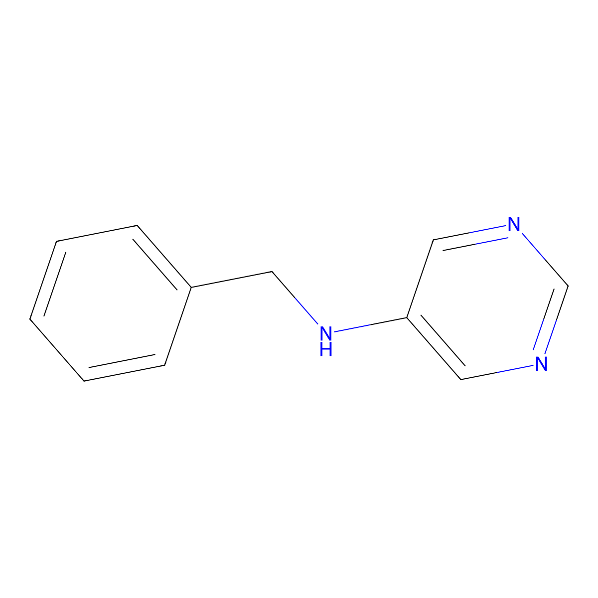 N-benzylpyrimidin-5-amine molecular structure, CAS 104479-78-9