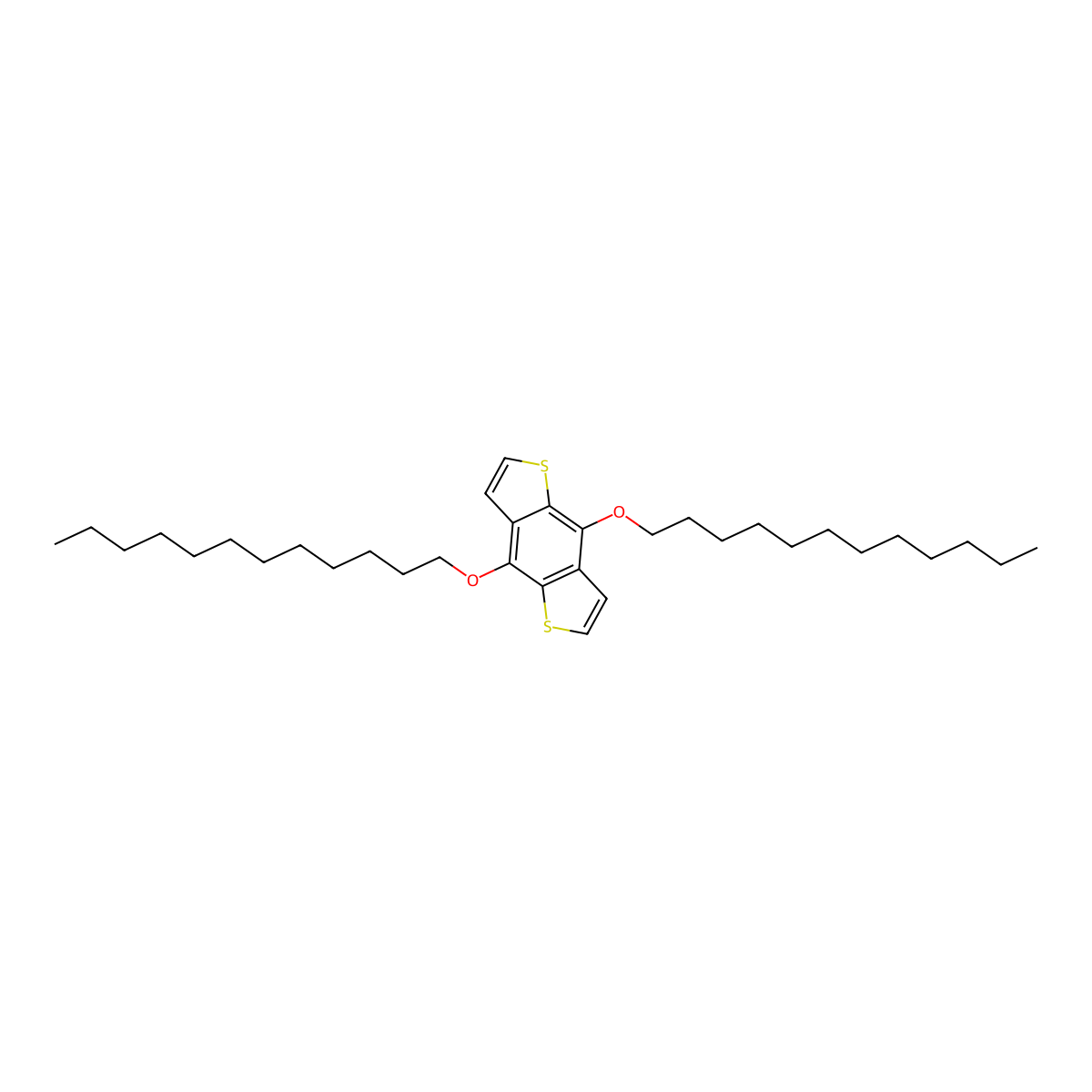 4,8-Bis(dodecyloxy)benzo[1,2-b:4,5-b']dithiophene molecular structure, CAS 1044795-04-1