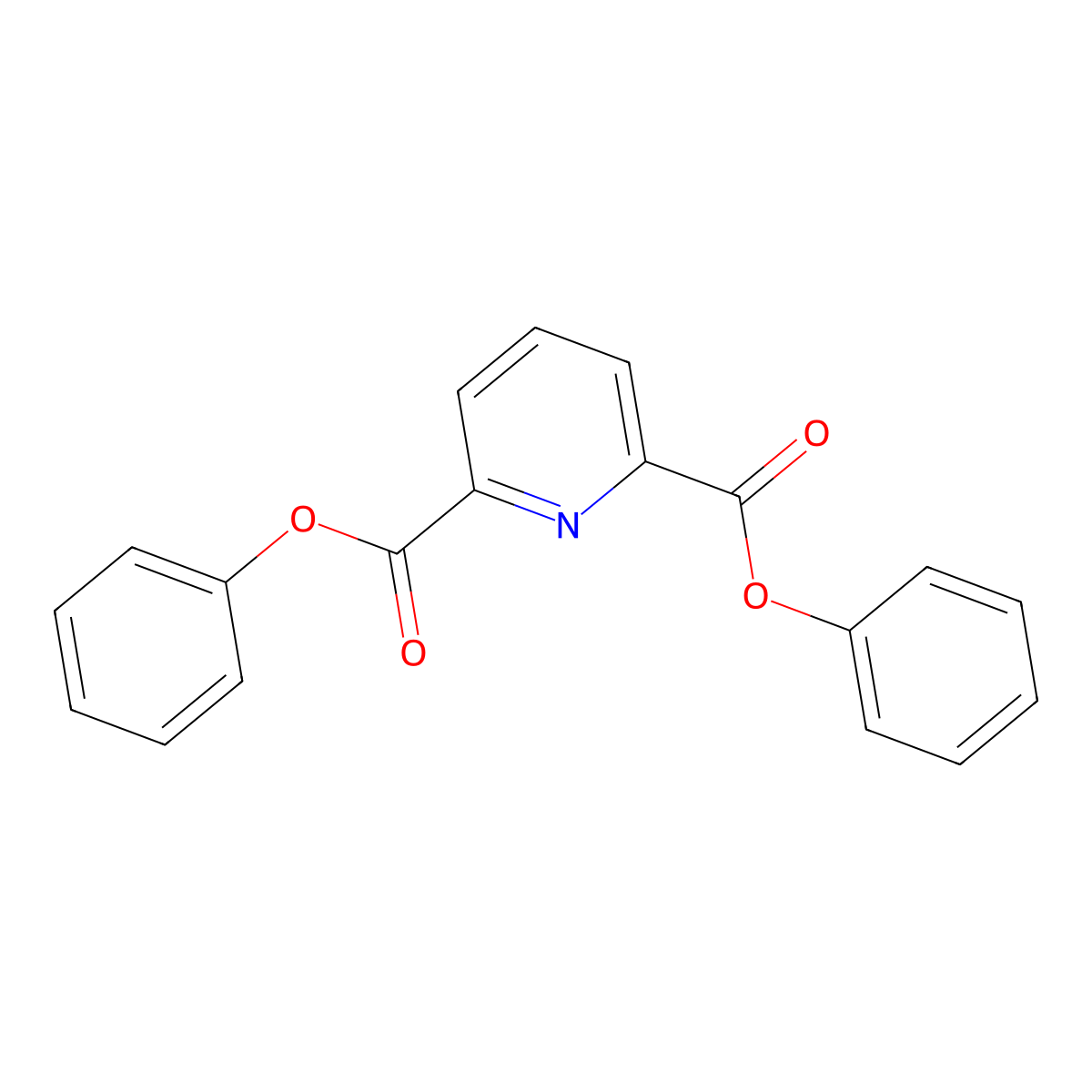 Diphenyl pyridine-2,6-dicarboxylate molecular structure, CAS 10448-12-1
