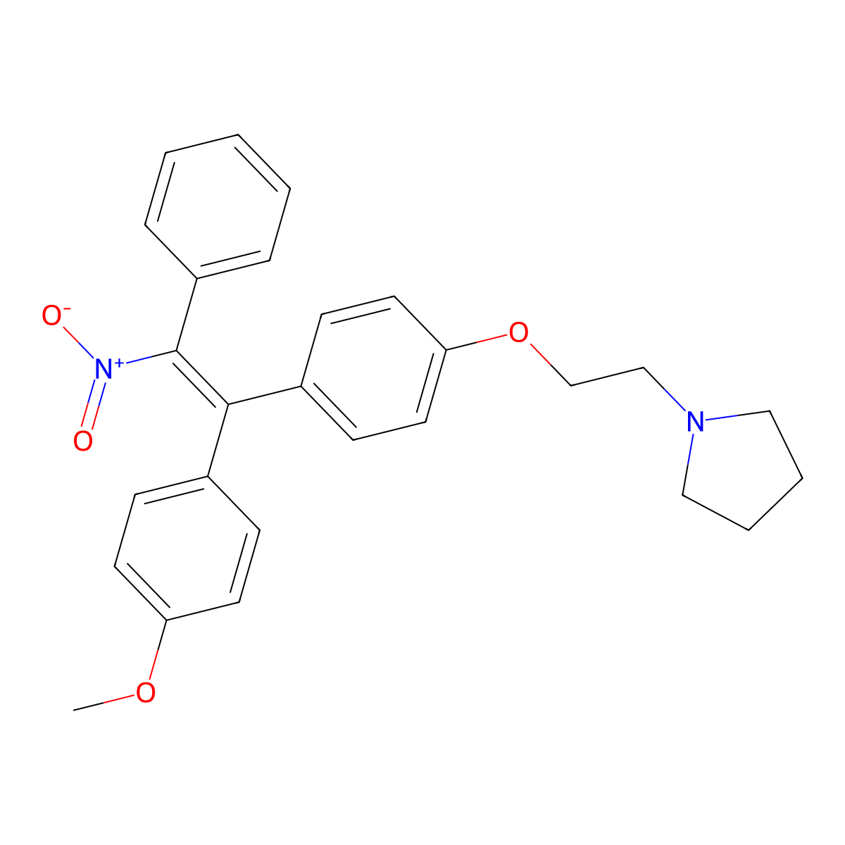 Nitromifene molecular structure, CAS 10448-84-7