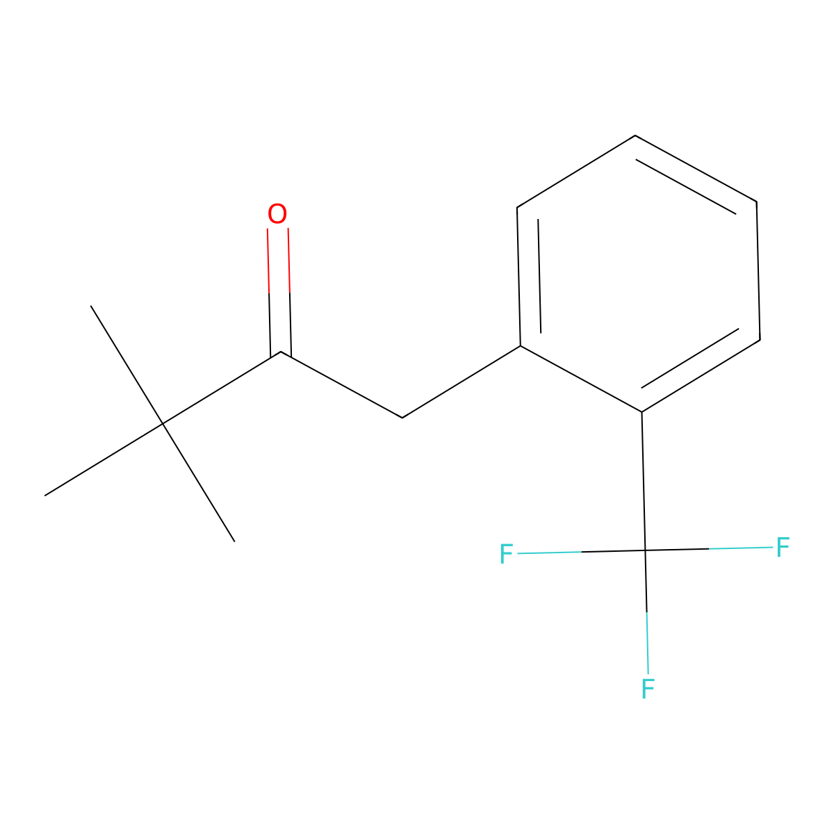 3,3-Dimethyl-1-(2-(trifluoromethyl)phenyl)butan-2-one molecular structure, CAS 104483-68-3