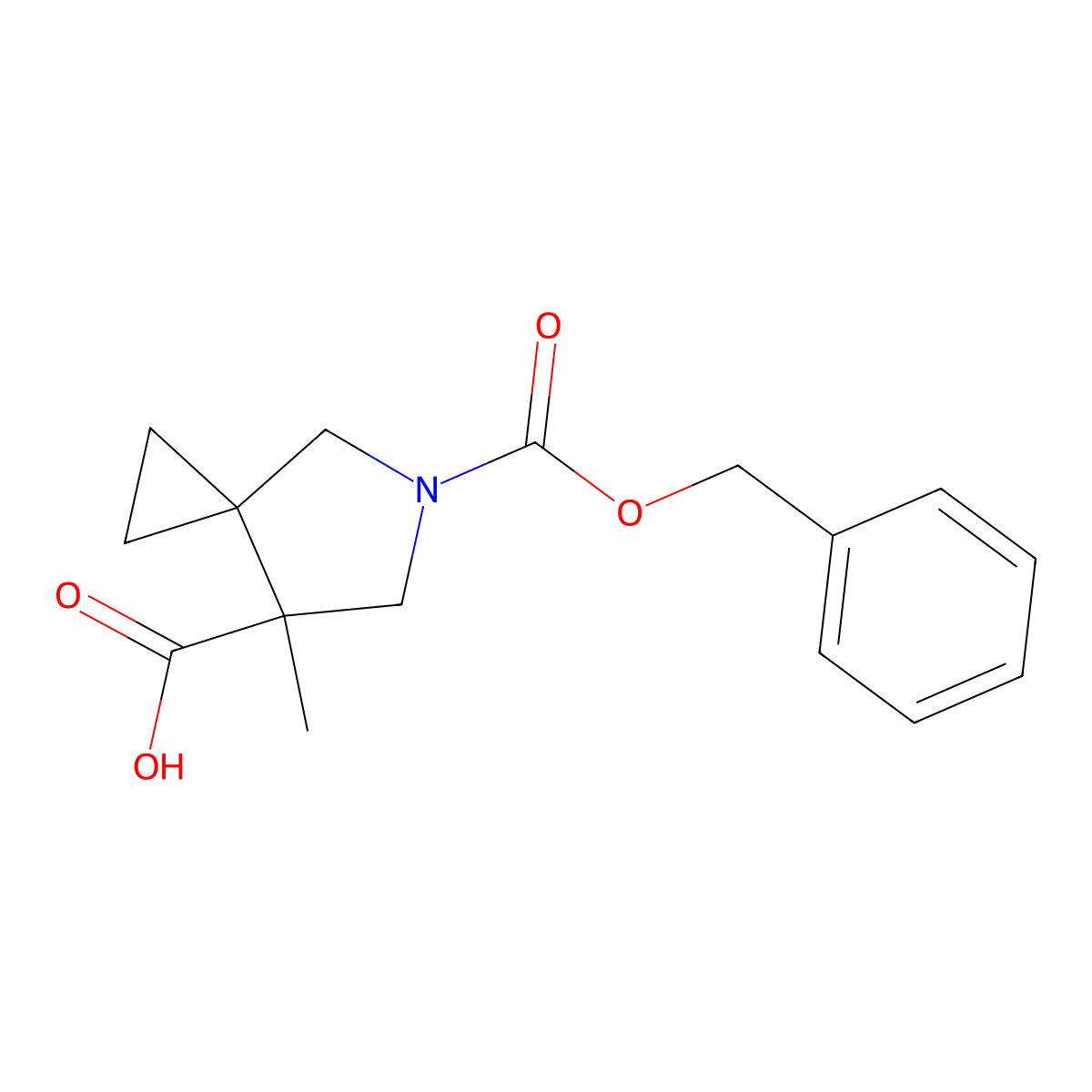 5-Benzyloxycarbonyl-7-methyl-5-azaspiro[2.4]heptane-7-carboxylic acid molecular structure, CAS 1044835-06-4