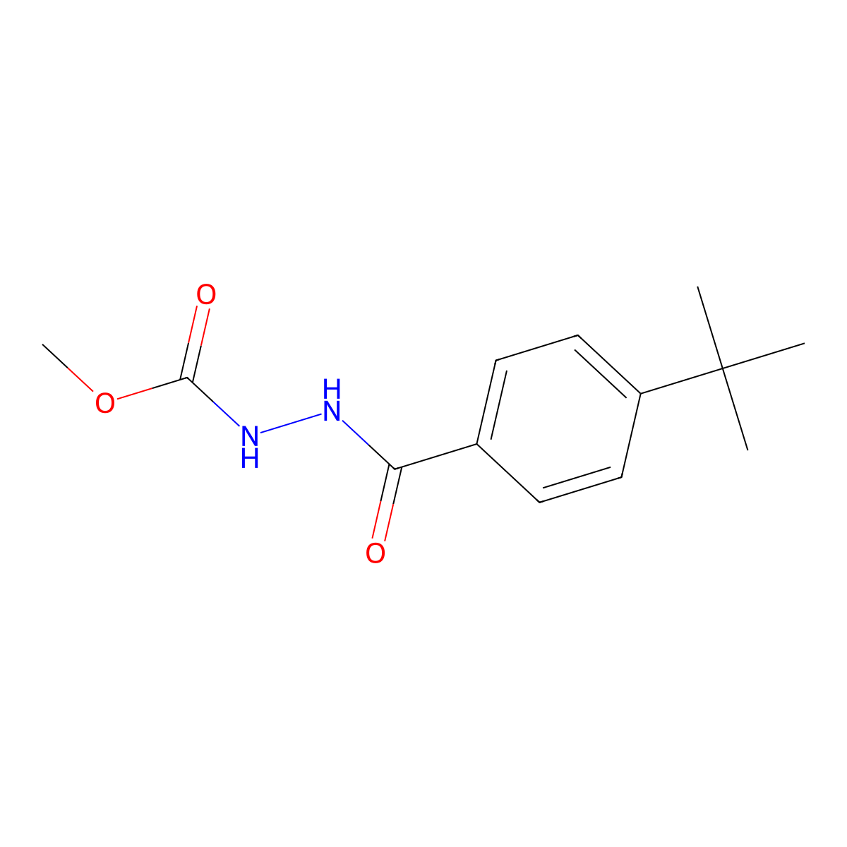 Methyl 2-(4-tert-butylbenzoyl)hydrazinecarboxylate molecular structure, CAS 104484-91-5