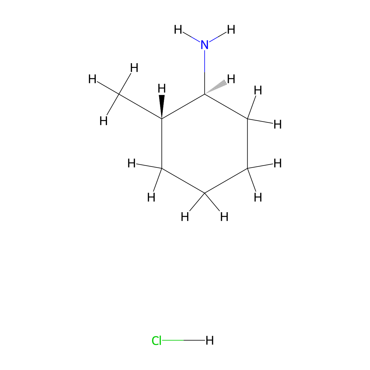 2-Methylcyclohexylamine hydrochloride, (1S,2S)- molecular structure, CAS 104485-19-0