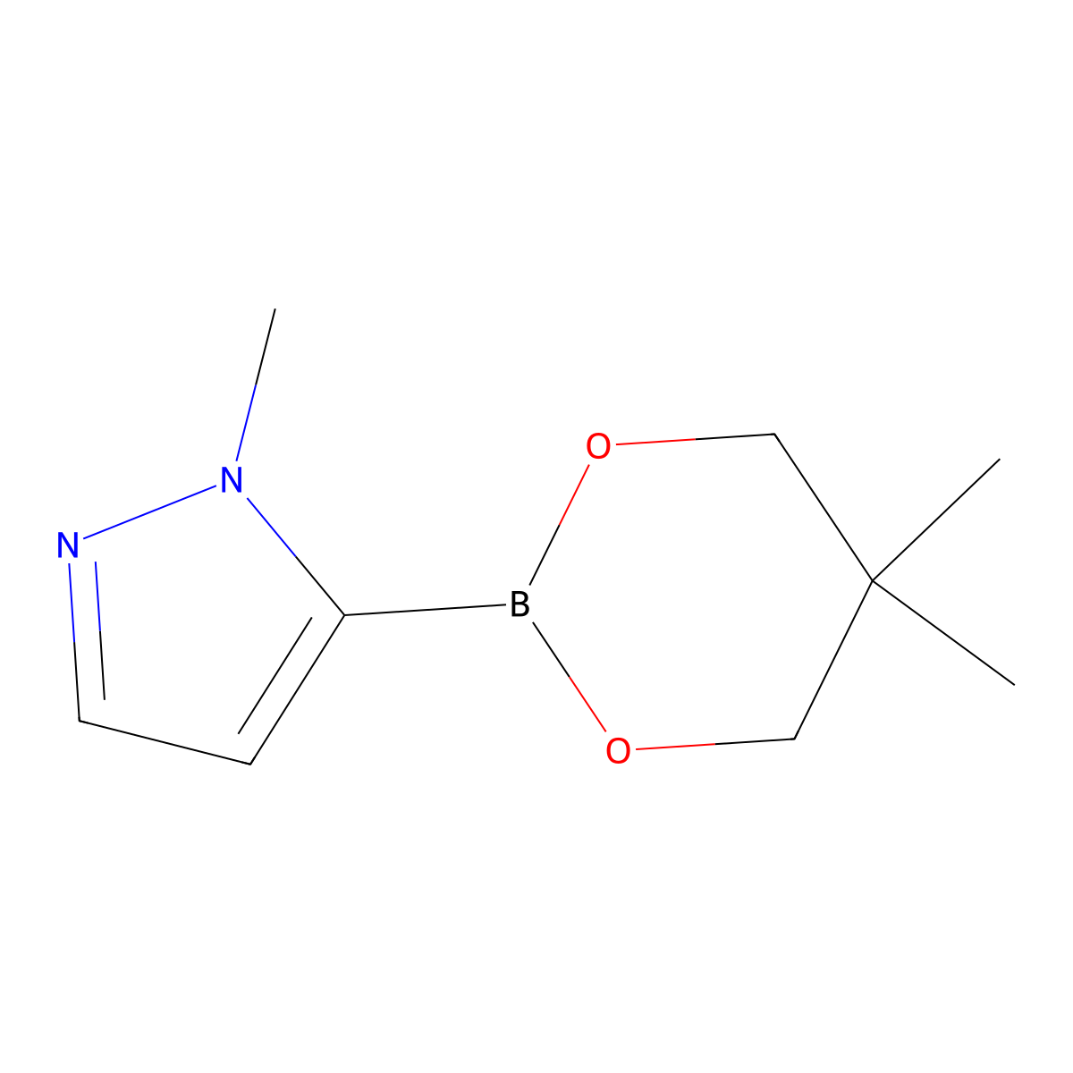 5-(5,5-Dimethyl-1,3,2-dioxaborinan-2-YL)-1-methyl-1H-pyrazole molecular structure, CAS 1044851-76-4