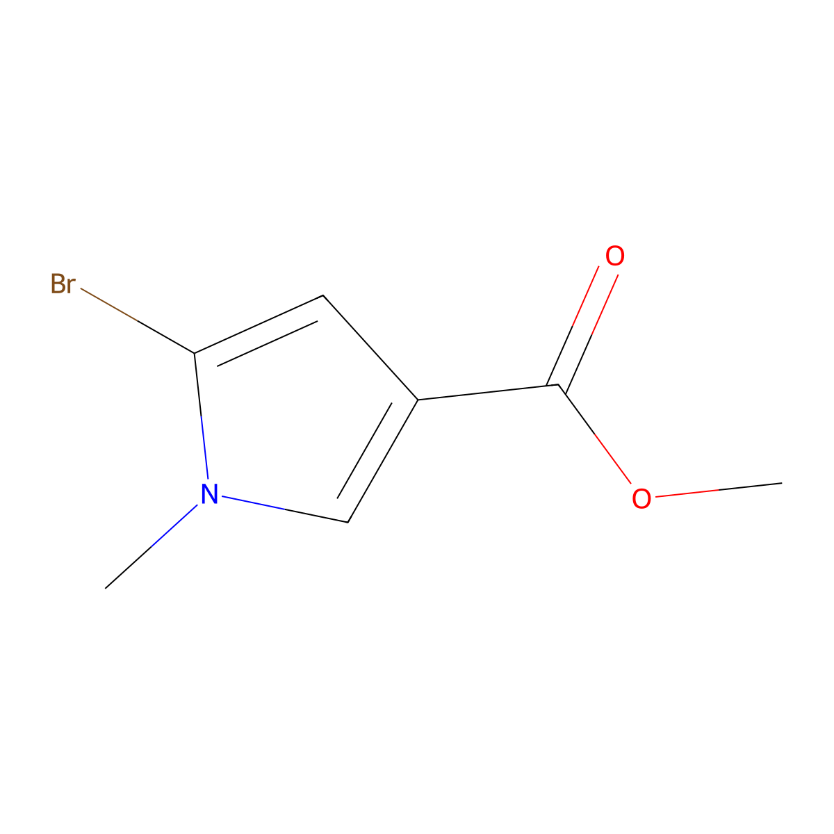 methyl 5-bromo-1-methyl-1H-pyrrole-3-carboxylate molecular structure, CAS 1044852-21-2