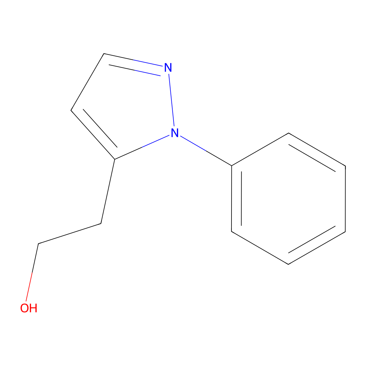 2-(1-phenyl-1H-pyrazol-5-yl)ethan-1-ol molecular structure, CAS 1044856-44-1