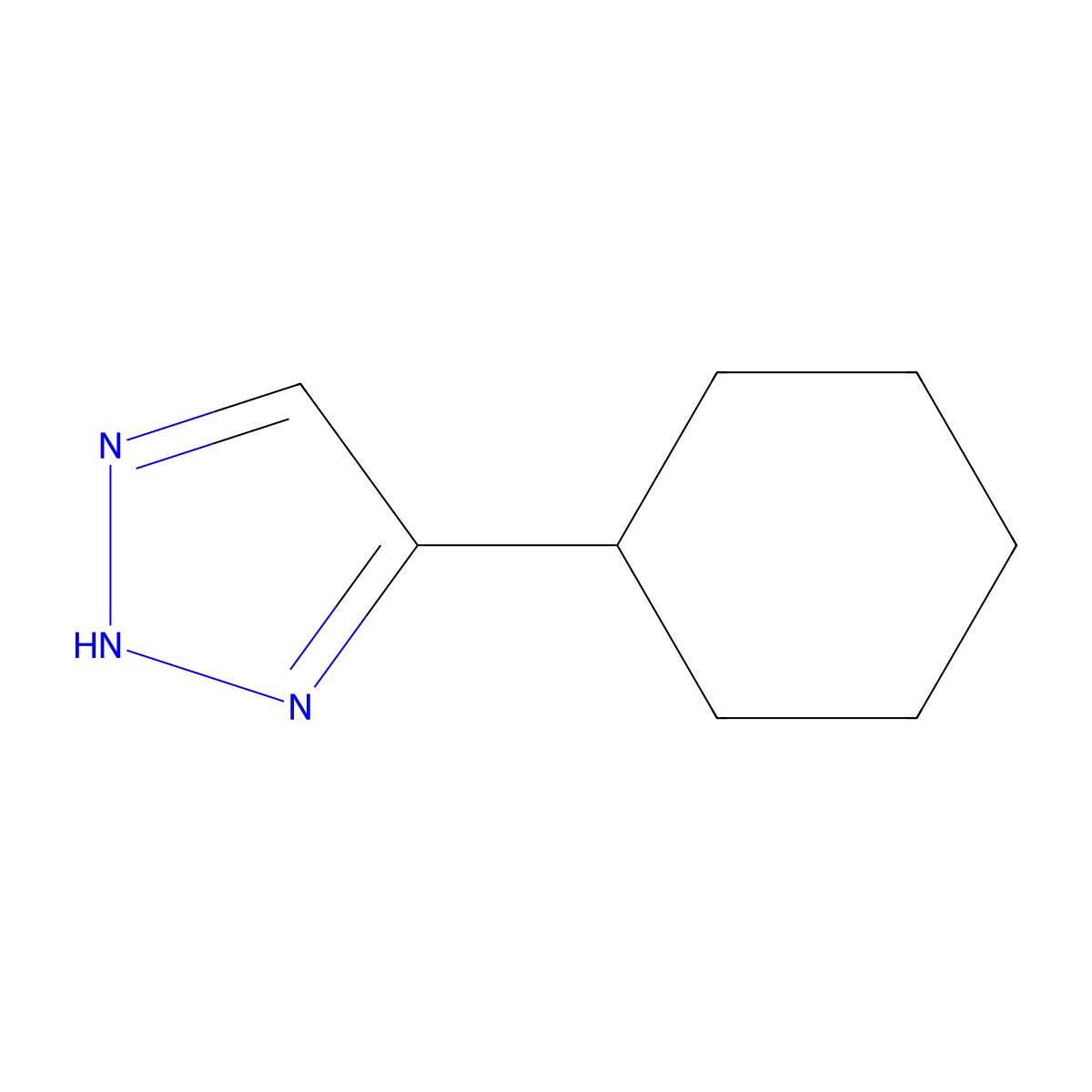 4-Cyclohexyl-1H-1,2,3-triazole molecular structure, CAS 1044856-72-5