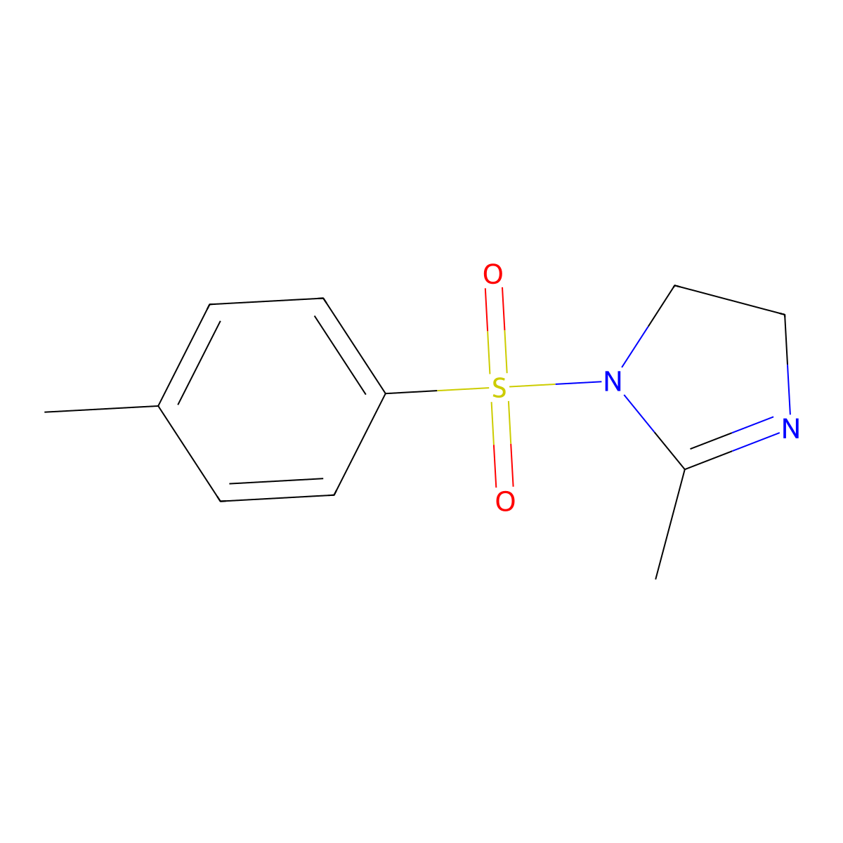 2-methyl-1-(toluene-4-sulfonyl)-4,5-dihydro-1H-imidazole molecular structure, CAS 10449-82-8