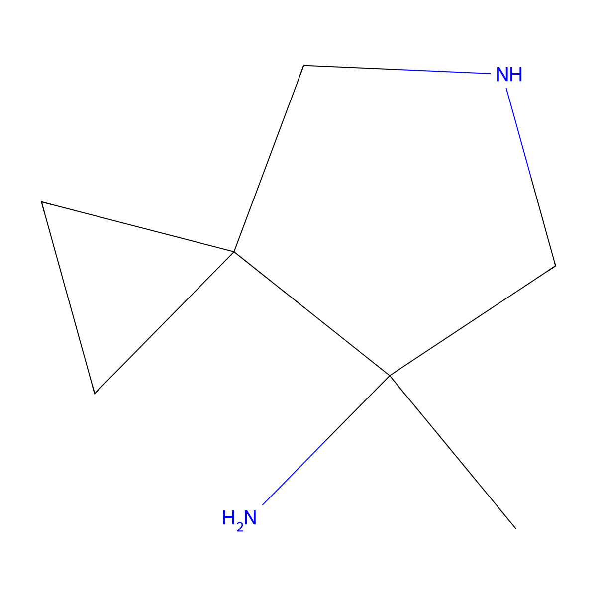 7-Methyl-5-azaspiro[2.4]heptan-7-amine molecular structure, CAS 1044904-53-1