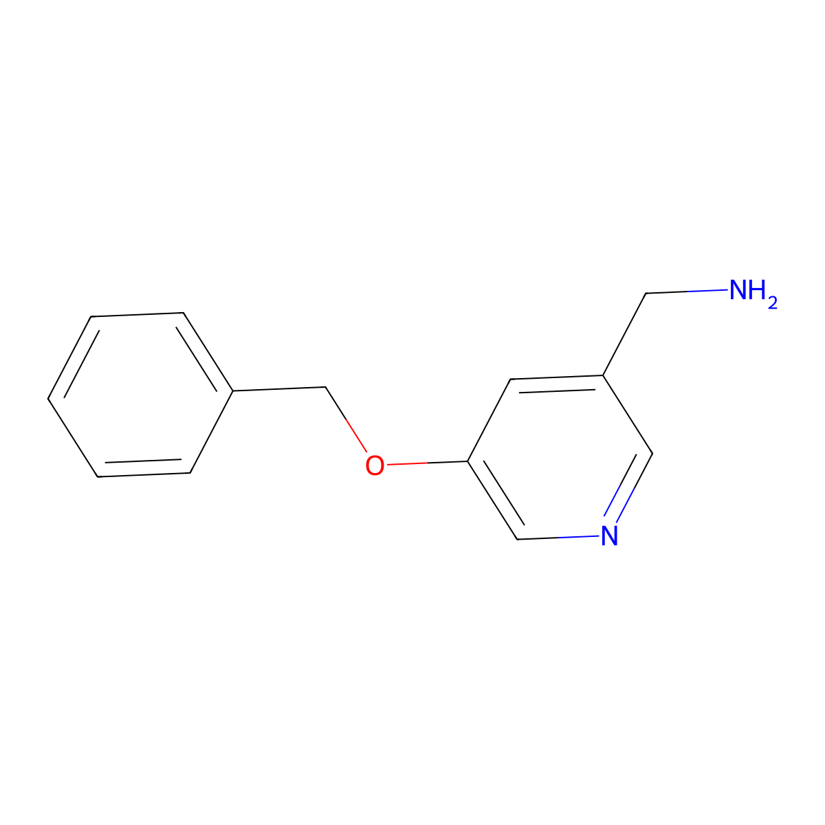 (5-(Benzyloxy)pyridin-3-YL)methanamine molecular structure, CAS 1044919-30-3