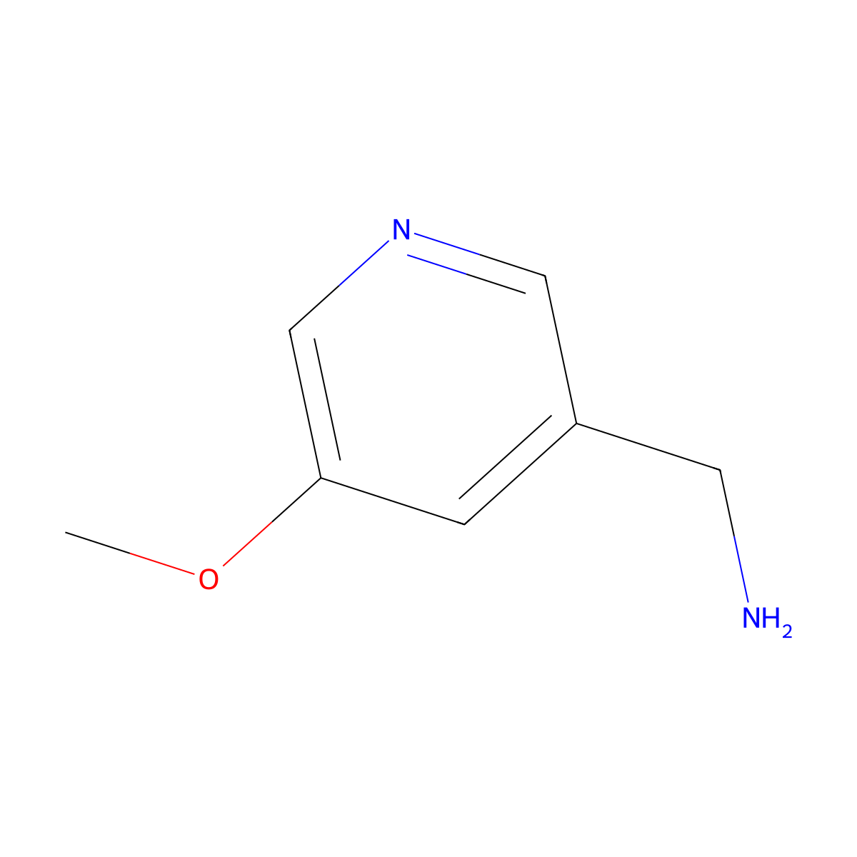 (5-Methoxypyridin-3-yl)methanamine molecular structure, CAS 1044919-31-4