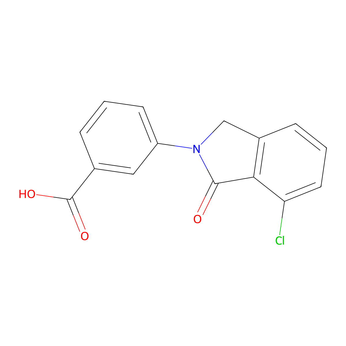 3-(7-Chloro-1-oxoisoindolin-2-yl)benzoic acid molecular structure, CAS 1044921-12-1