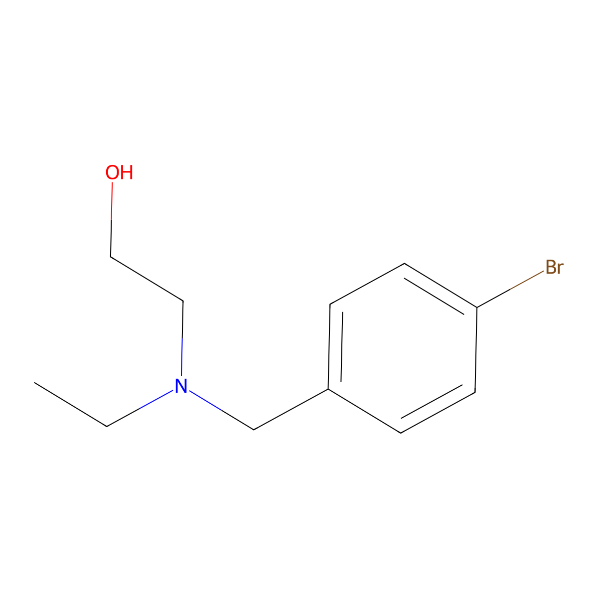 2-[(4-Bromo-benzyl)-ethyl-amino]-ethanol molecular structure, CAS 1044926-61-5
