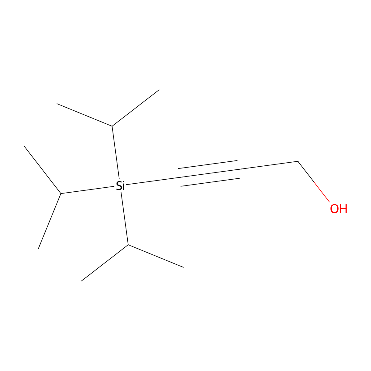 3-[Tris(1-methylethyl)silyl]-2-propyn-1-ol molecular structure, CAS 104493-07-4