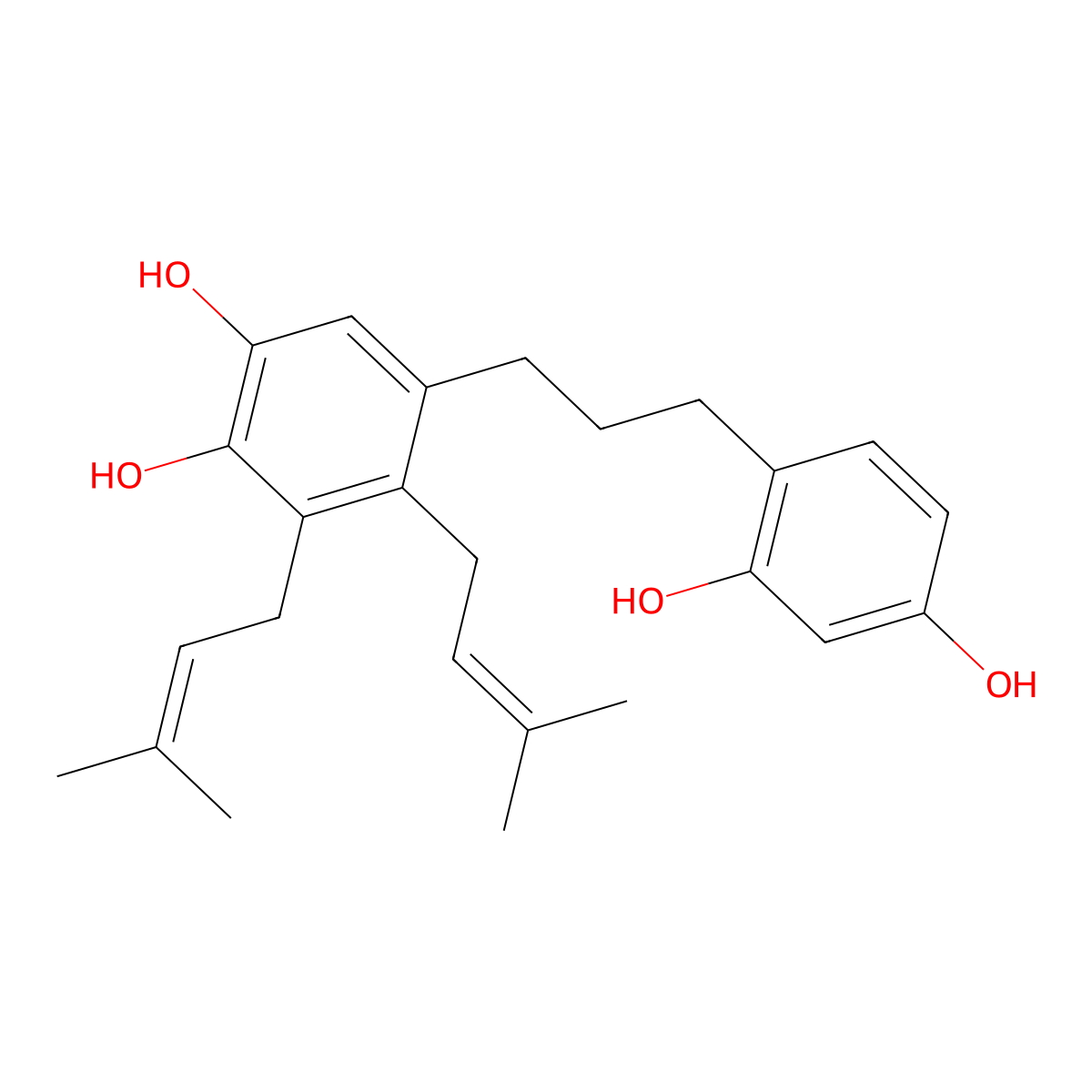 Kazinol F molecular structure, CAS 104494-35-1