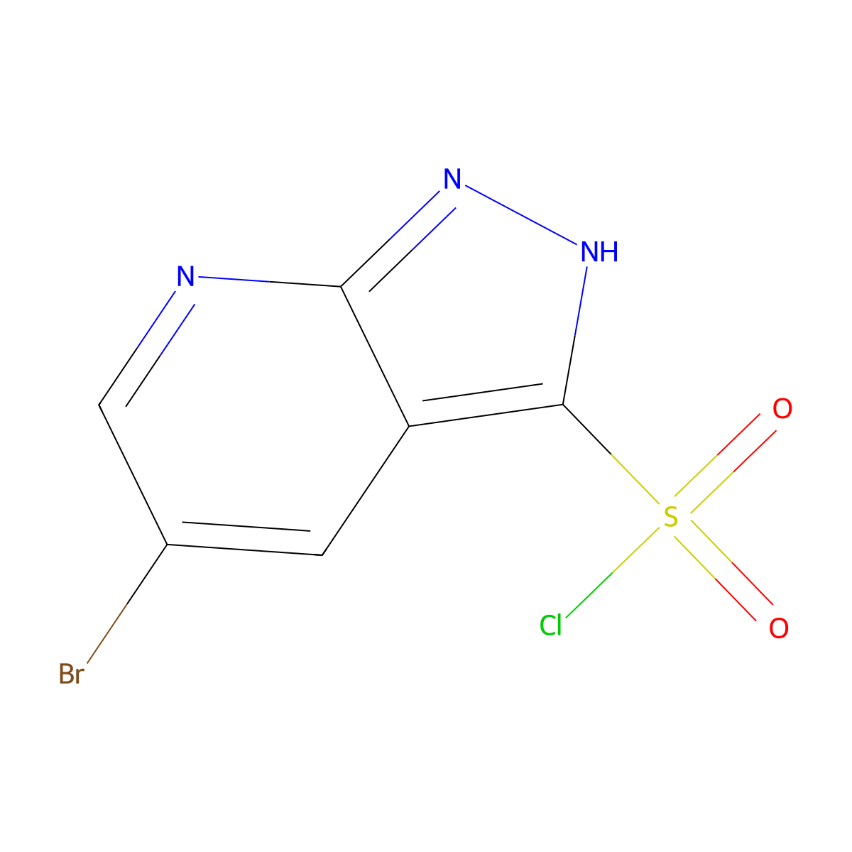 5-Bromo-1h-pyrazolo[3,4-b]pyridine-3-sulfonyl chloride molecular structure, CAS 1044941-69-6