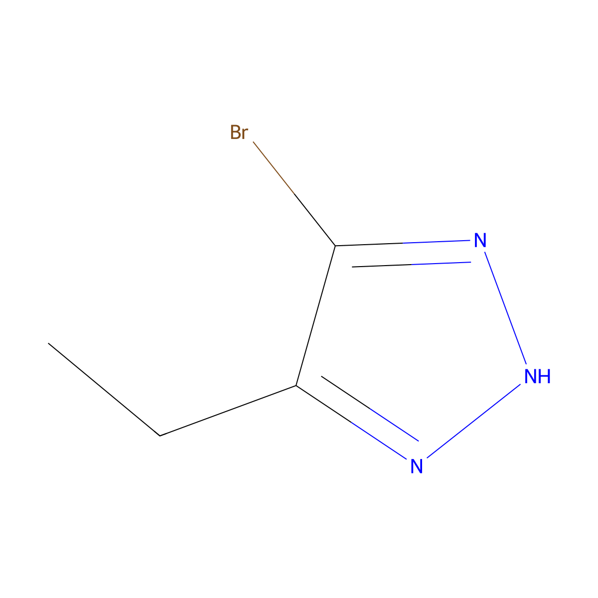5-Bromo-4-ethyl-1H-1,2,3-triazole molecular structure, CAS 104497-06-5