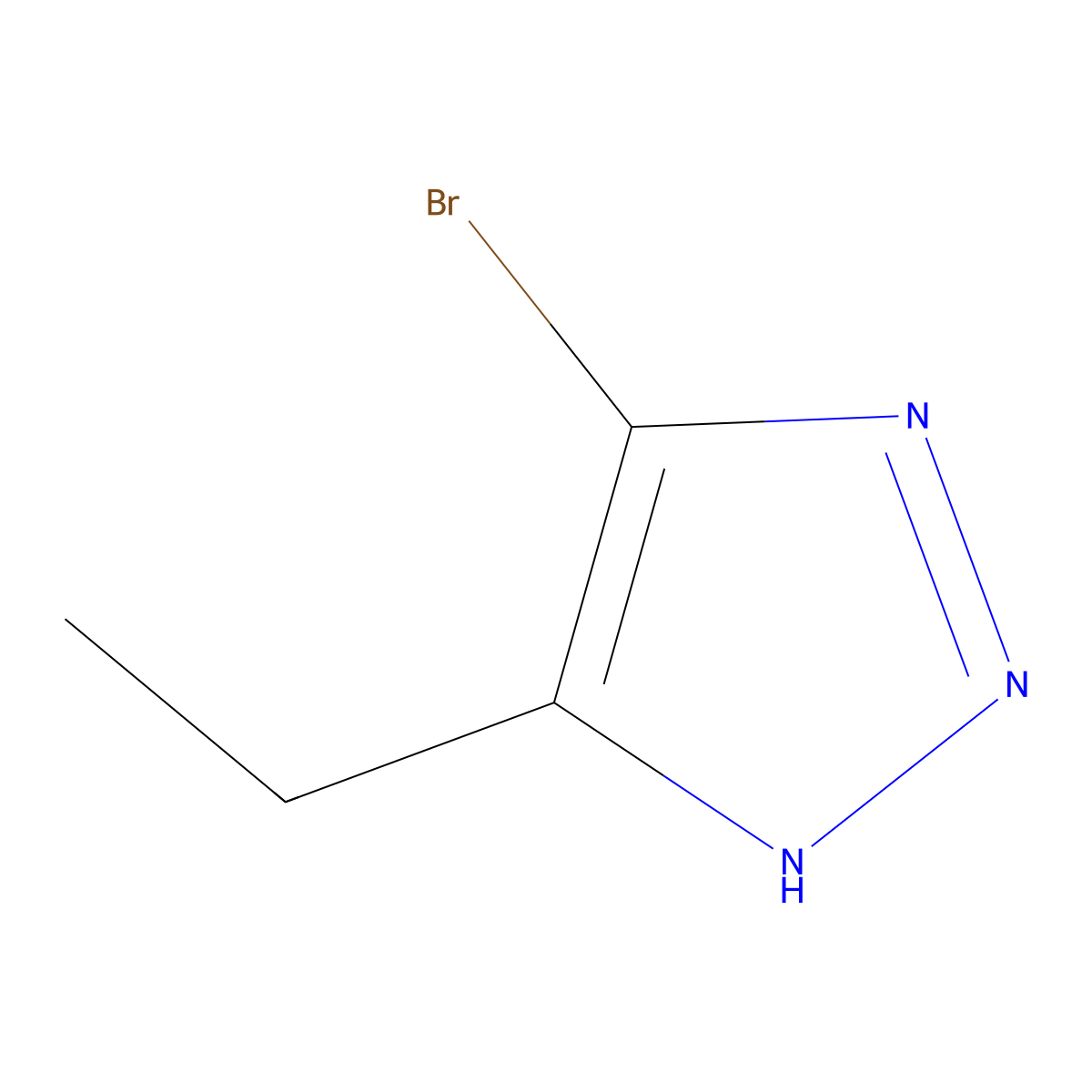 5-Bromo-4-ethyl-1H-1,2,3-triazole molecular structure, CAS 104497-06-5