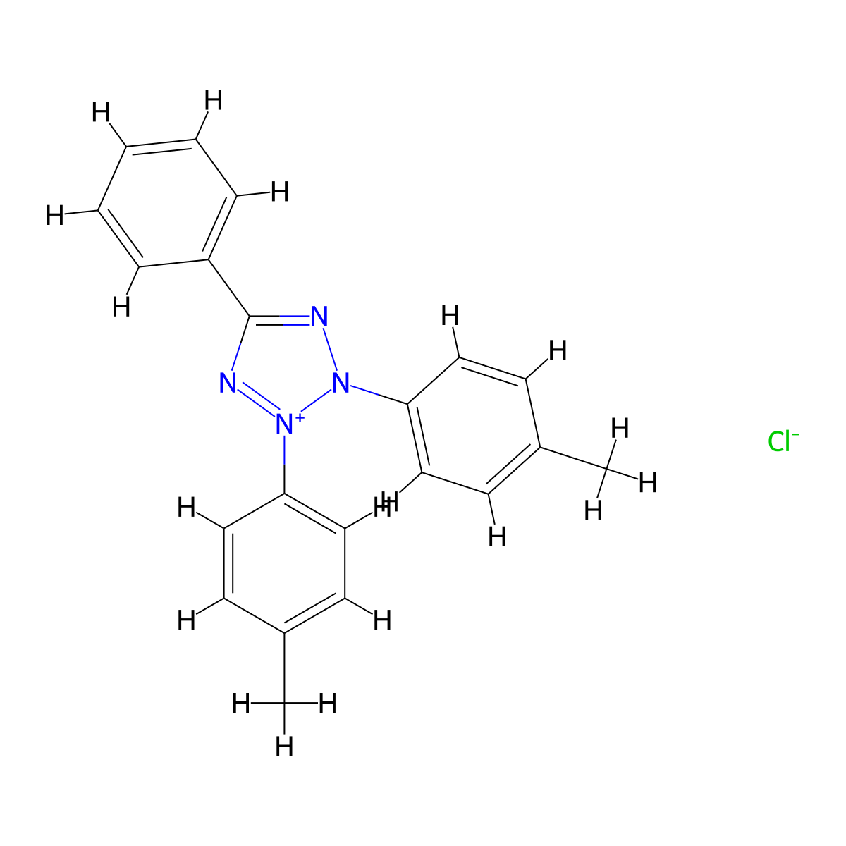2,3-Di(p-tolyl)-5-phenyltetrazolium Chloride molecular structure, CAS 104497-77-0