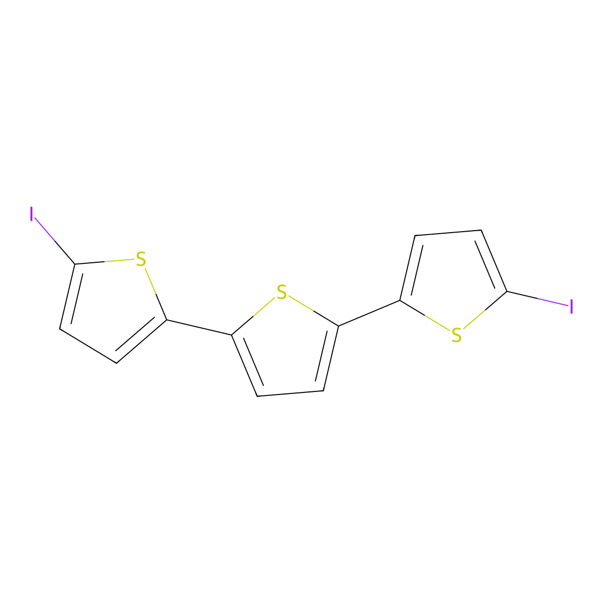 2,2':5',2''-Terthiophene, 5,5''-diiodo- molecular structure, CAS 104499-99-2