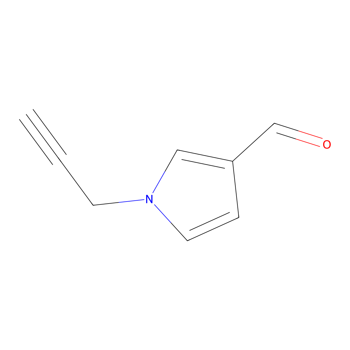 1-(prop-2-yn-1-yl)-1H-pyrrole-3-carbaldehyde molecular structure, CAS 104500-98-3