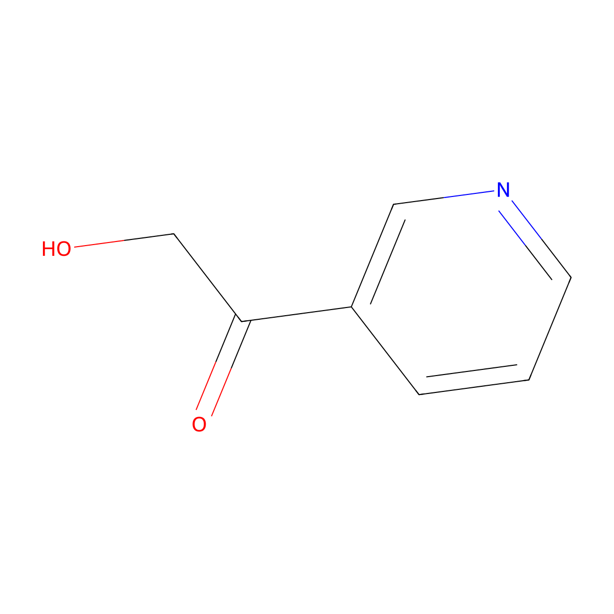 2-Hydroxy-1-(pyridin-3-yl)ethan-1-one molecular structure, CAS 104501-59-9