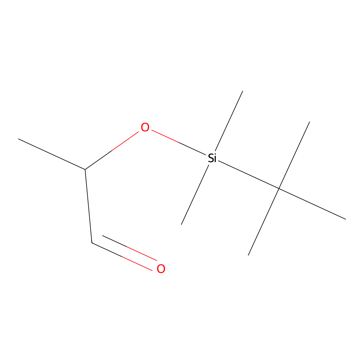 2-((Tert-butyldimethylsilyl)oxy)propanal molecular structure, CAS 104501-60-2