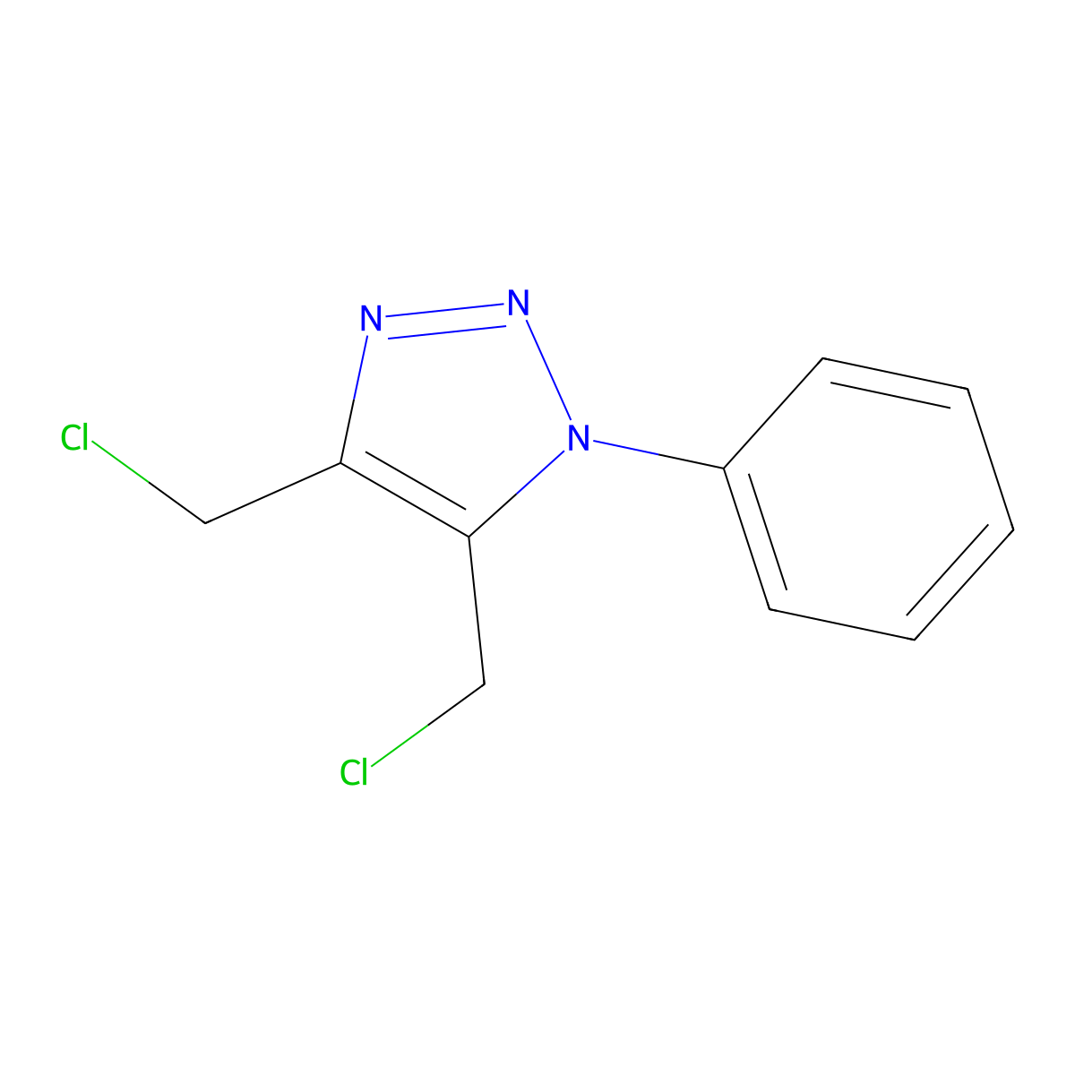 4,5-bis(chloromethyl)-1-phenyl-1H-1,2,3-triazole molecular structure, CAS 104503-32-4