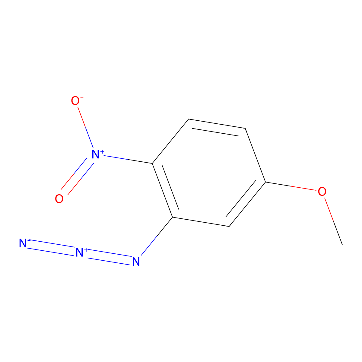 2-Azido-4-methoxy-1-nitrobenzene molecular structure, CAS 104503-84-6