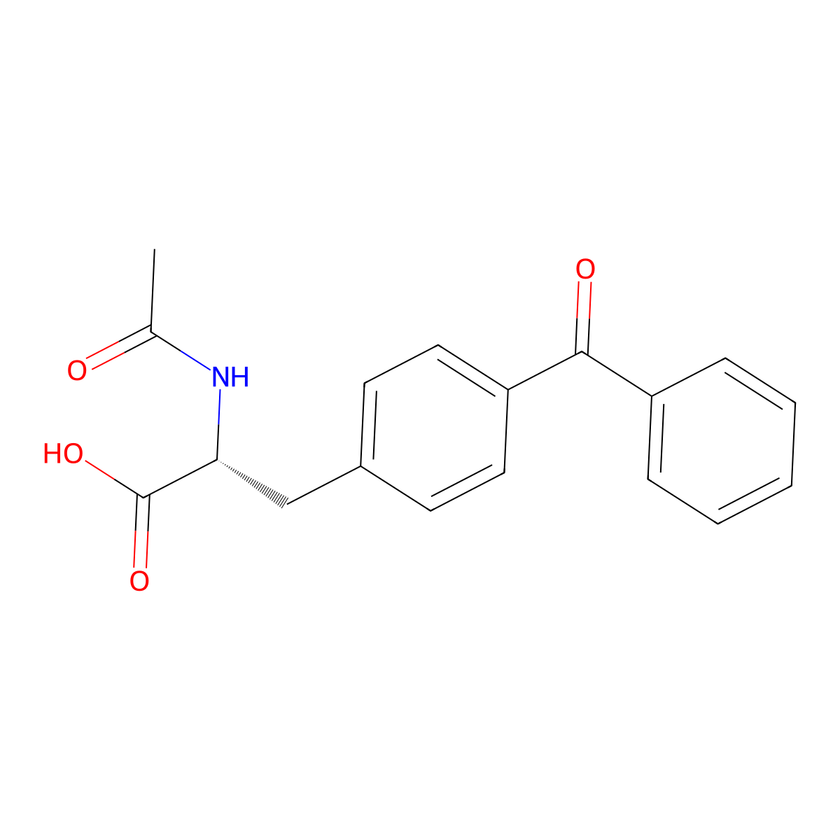 Acetyl-4-benzoyl-D-phenylalanine molecular structure, CAS 104504-42-9