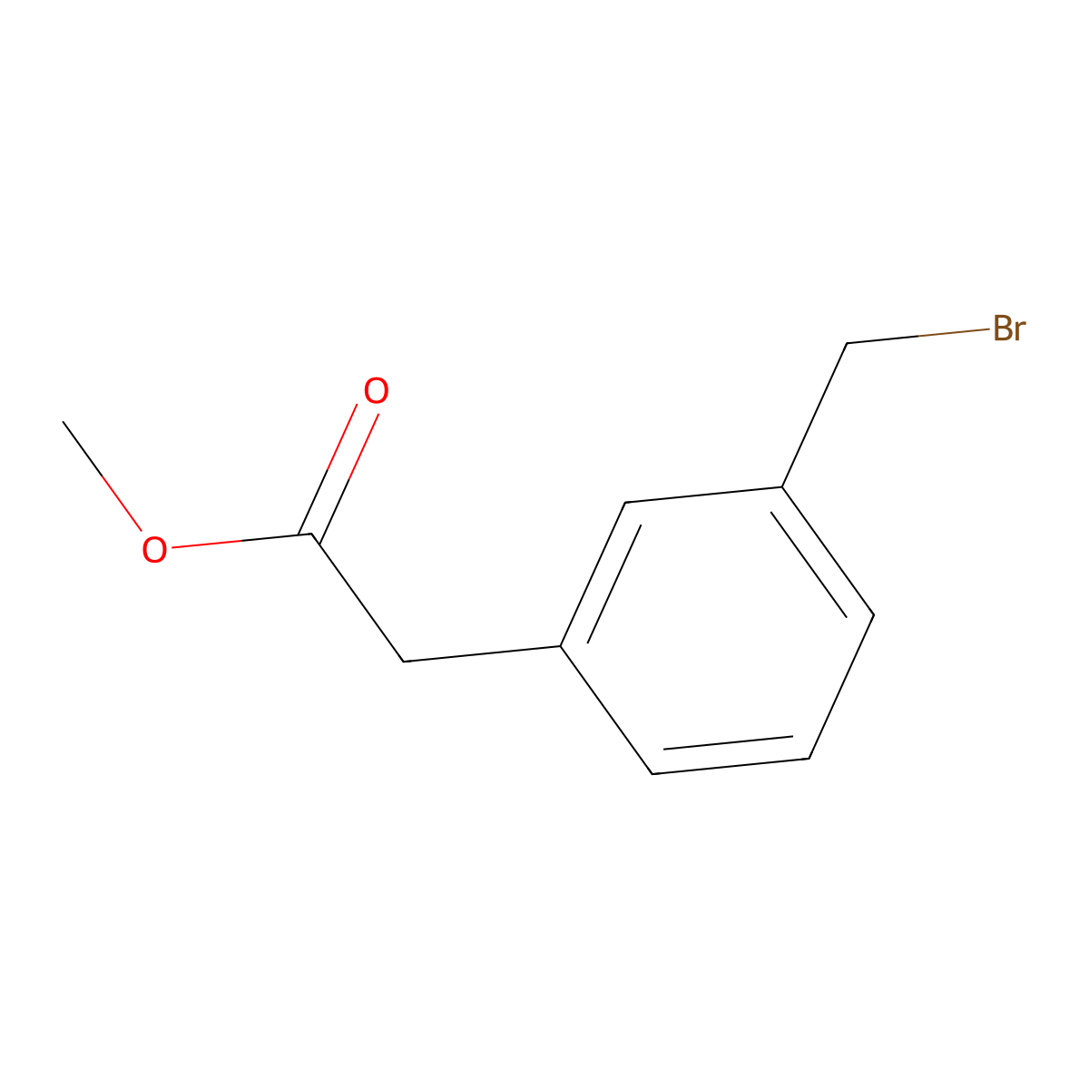 (3-Bromomethyl-phenyl)-acetic acid methyl ester molecular structure, CAS 104508-22-7