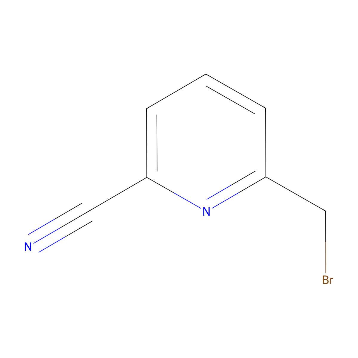 6-(Bromomethyl)pyridine-2-carbonitrile molecular structure, CAS 104508-24-9