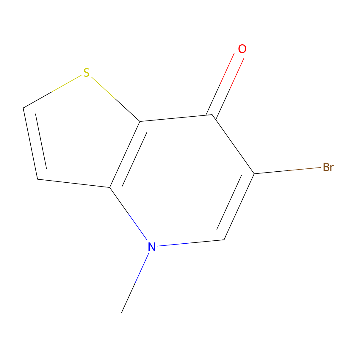 6-bromo-4-methyl-4H,7H-thieno[3,2-b]pyridin-7-one molecular structure, CAS 104515-08-4