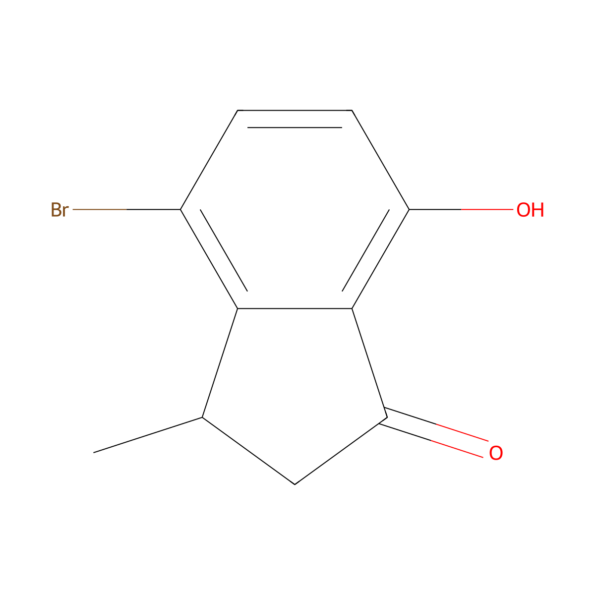 4-Bromo-7-hydroxy-3-methylindan-1-one molecular structure, CAS 104517-25-1