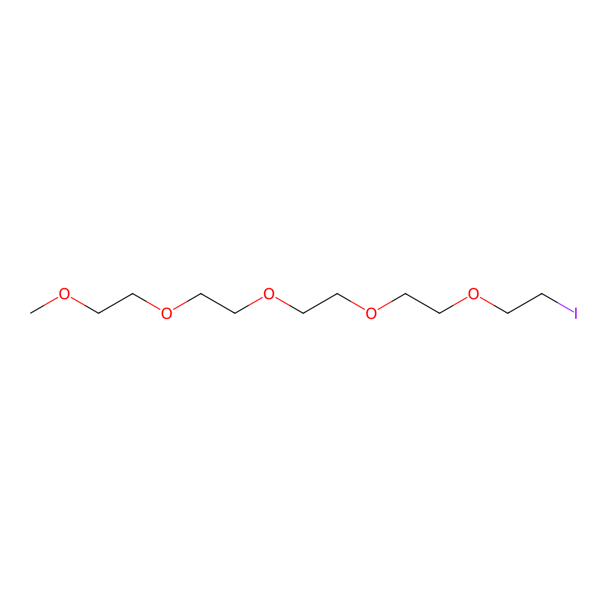16-Iodo-2,5,8,11,14-pentaoxahexadecane molecular structure, CAS 104518-24-3