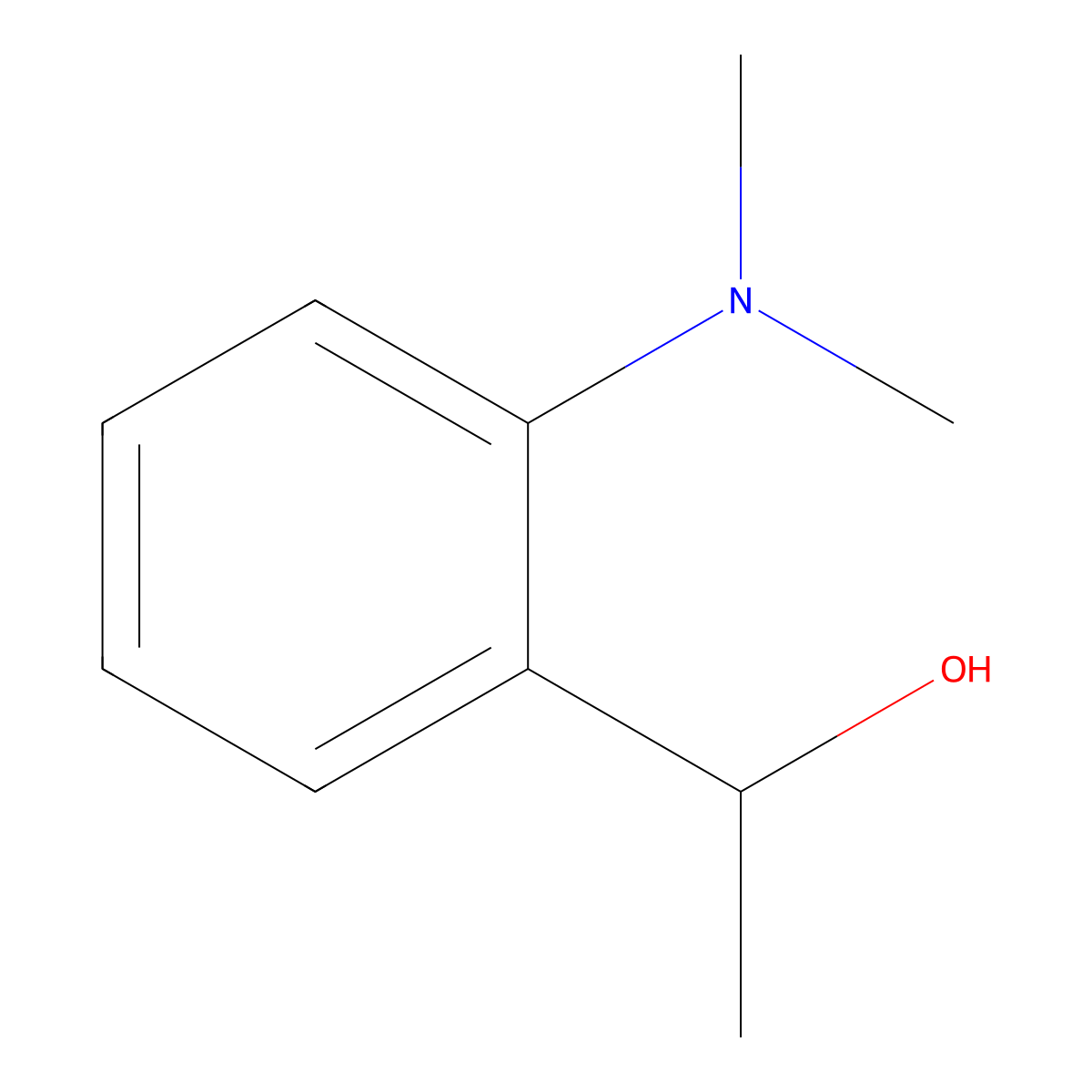 1-[2-(Dimethylamino)phenyl]ethan-1-ol molecular structure, CAS 104524-50-7