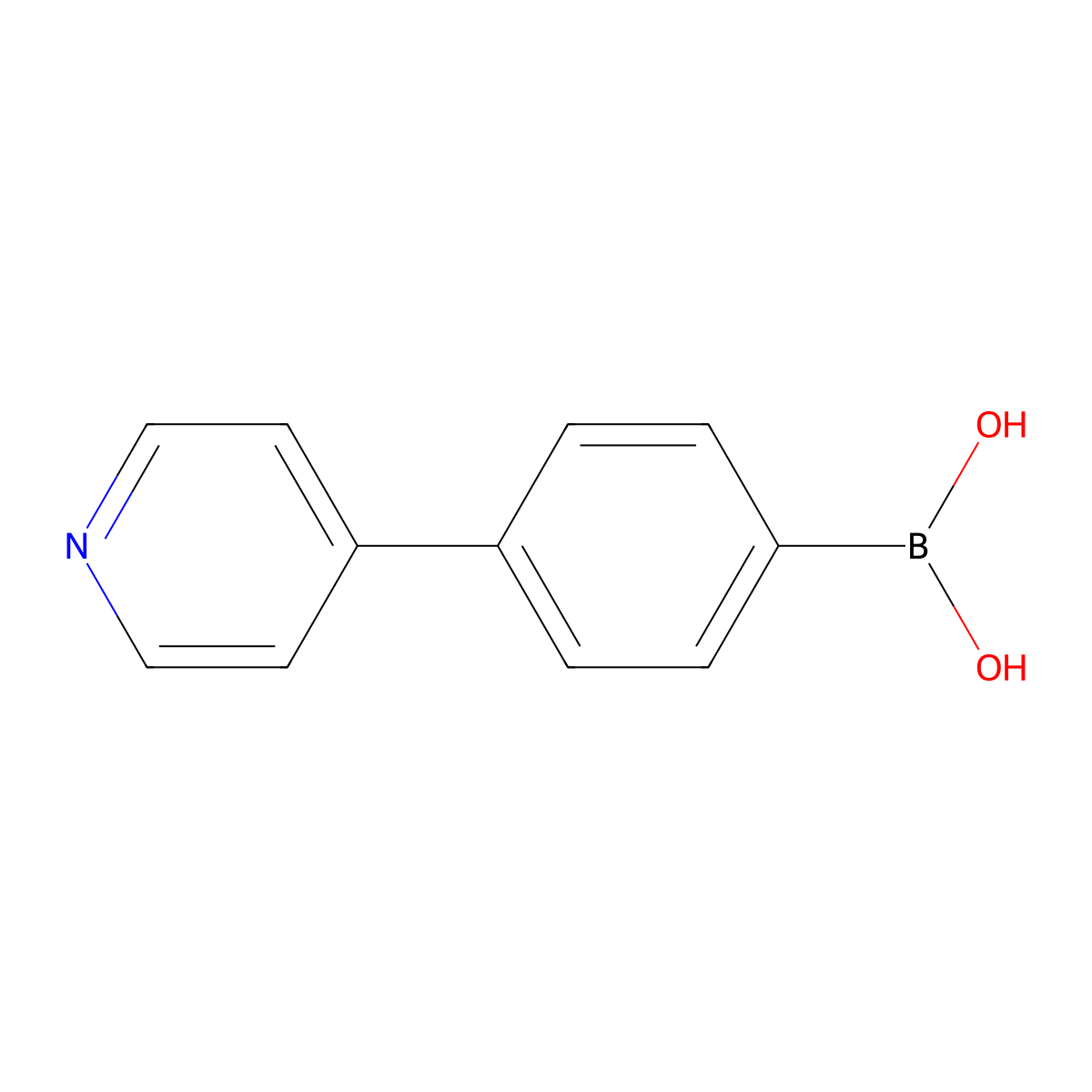 (4-(Pyridin-4-yl)phenyl)boronic acid molecular structure, CAS 1045332-30-6