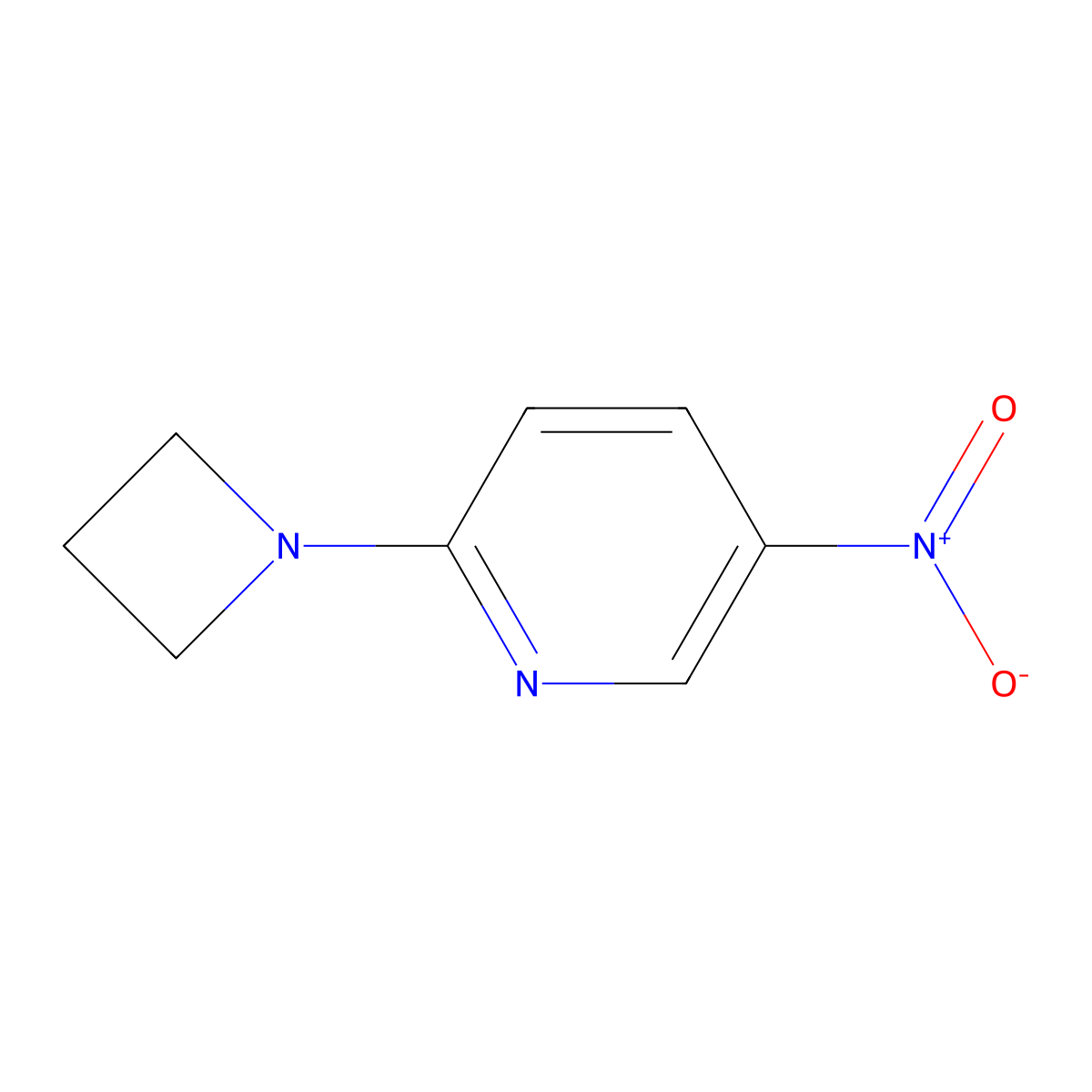 2-(Azetidin-1-yl)-5-nitropyridine molecular structure, CAS 1045335-17-8