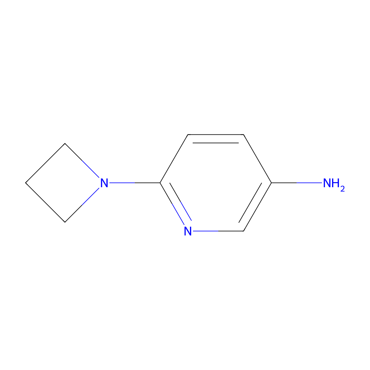 6-(Azetidin-1-yl)pyridin-3-amine molecular structure, CAS 1045335-18-9