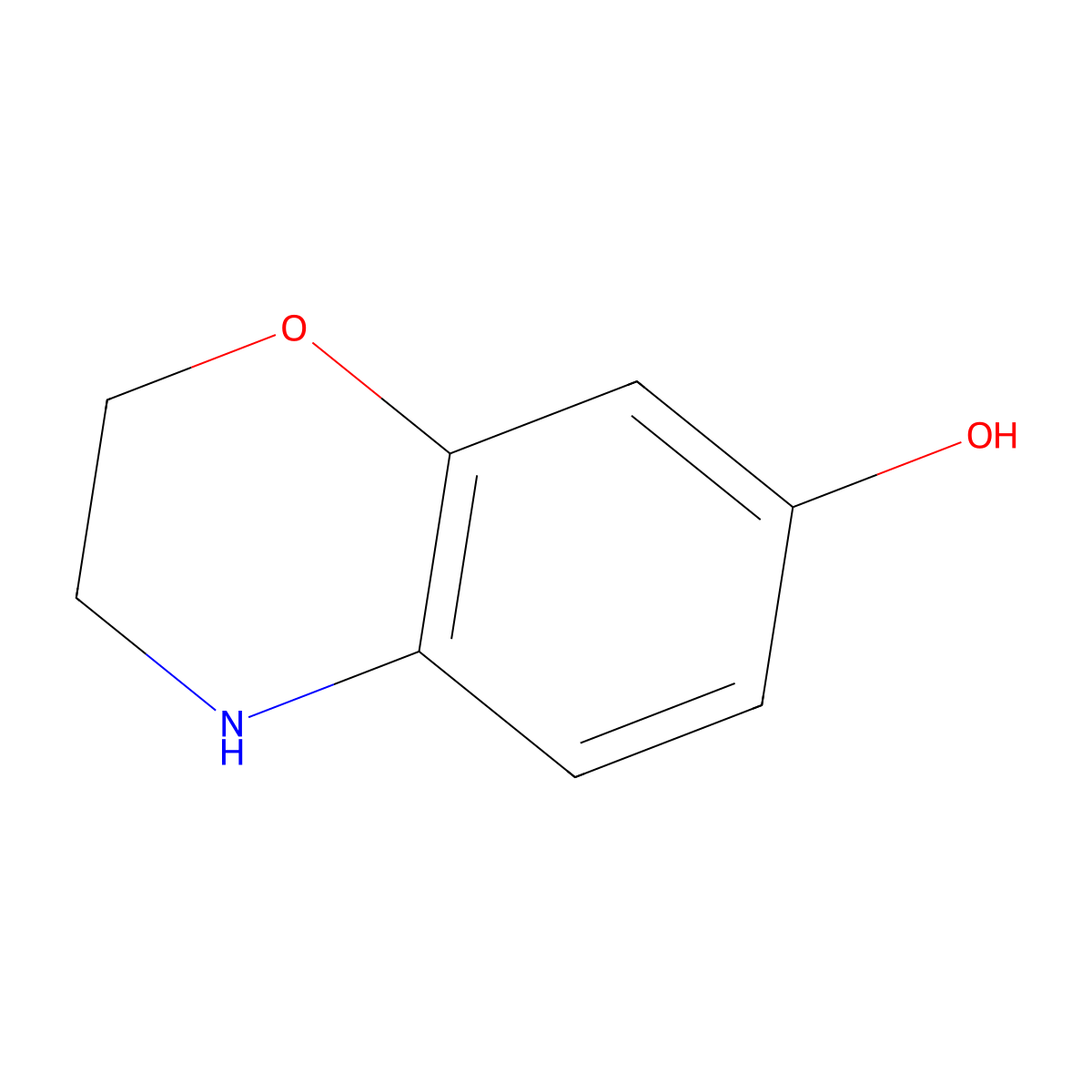 3,4-dihydro-2H-1,4-benzoxazin-7-ol molecular structure, CAS 104535-37-7