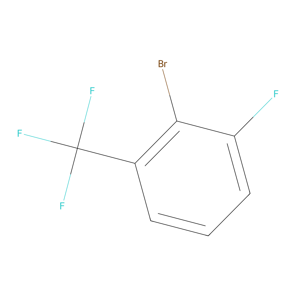 2-Bromo-3-fluorobenzotrifluoride molecular structure, CAS 104540-42-3