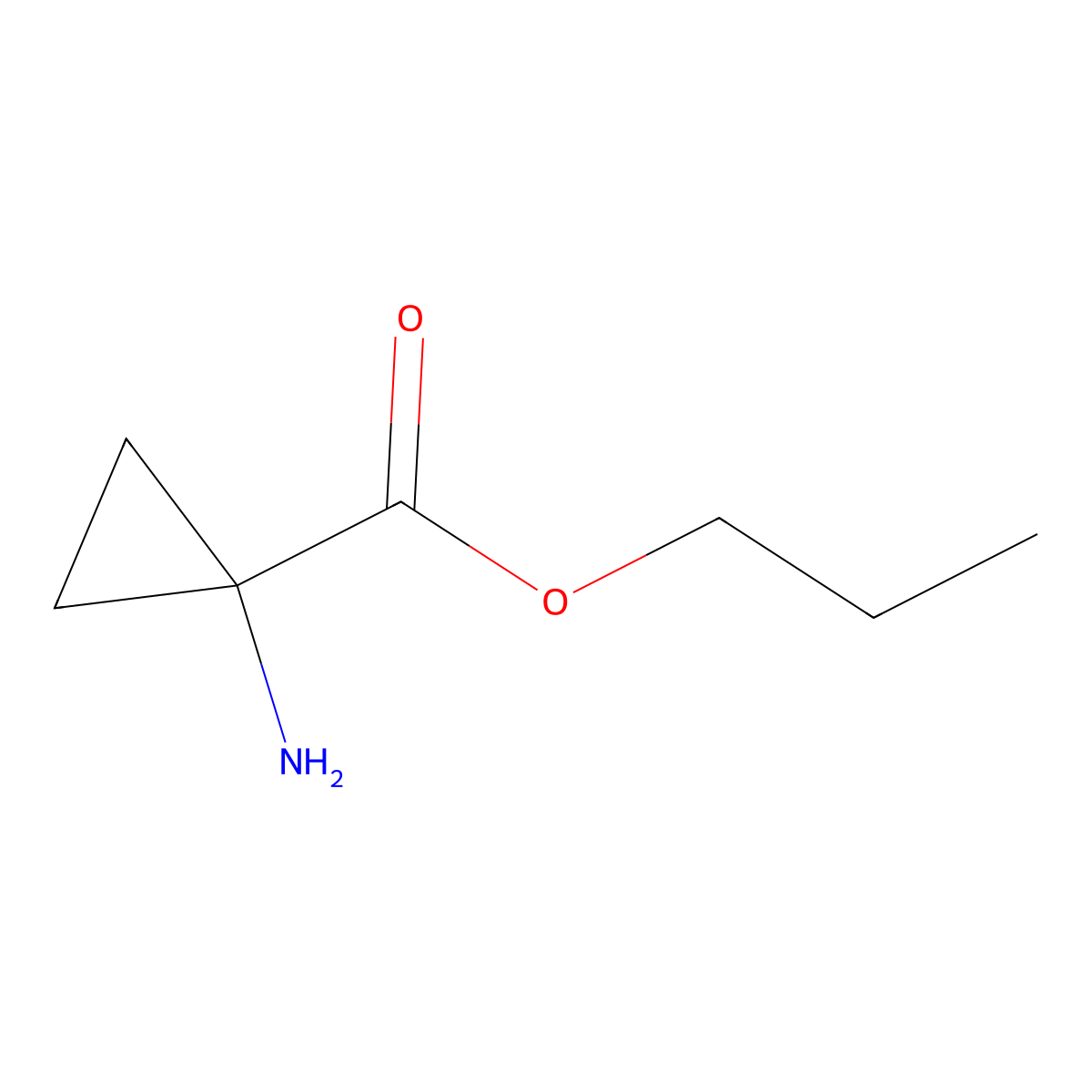 Propyl 1-aminocyclopropanecarboxylate molecular structure, CAS 104544-05-0