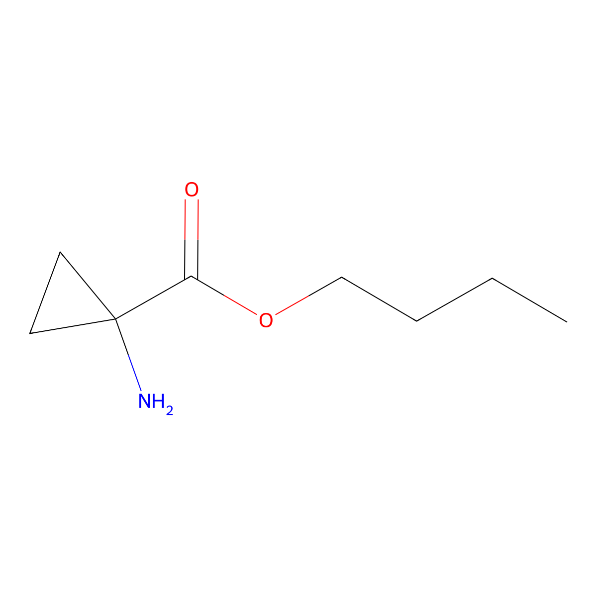 Butyl 1-aminocyclopropane-1-carboxylate molecular structure, CAS 104544-08-3