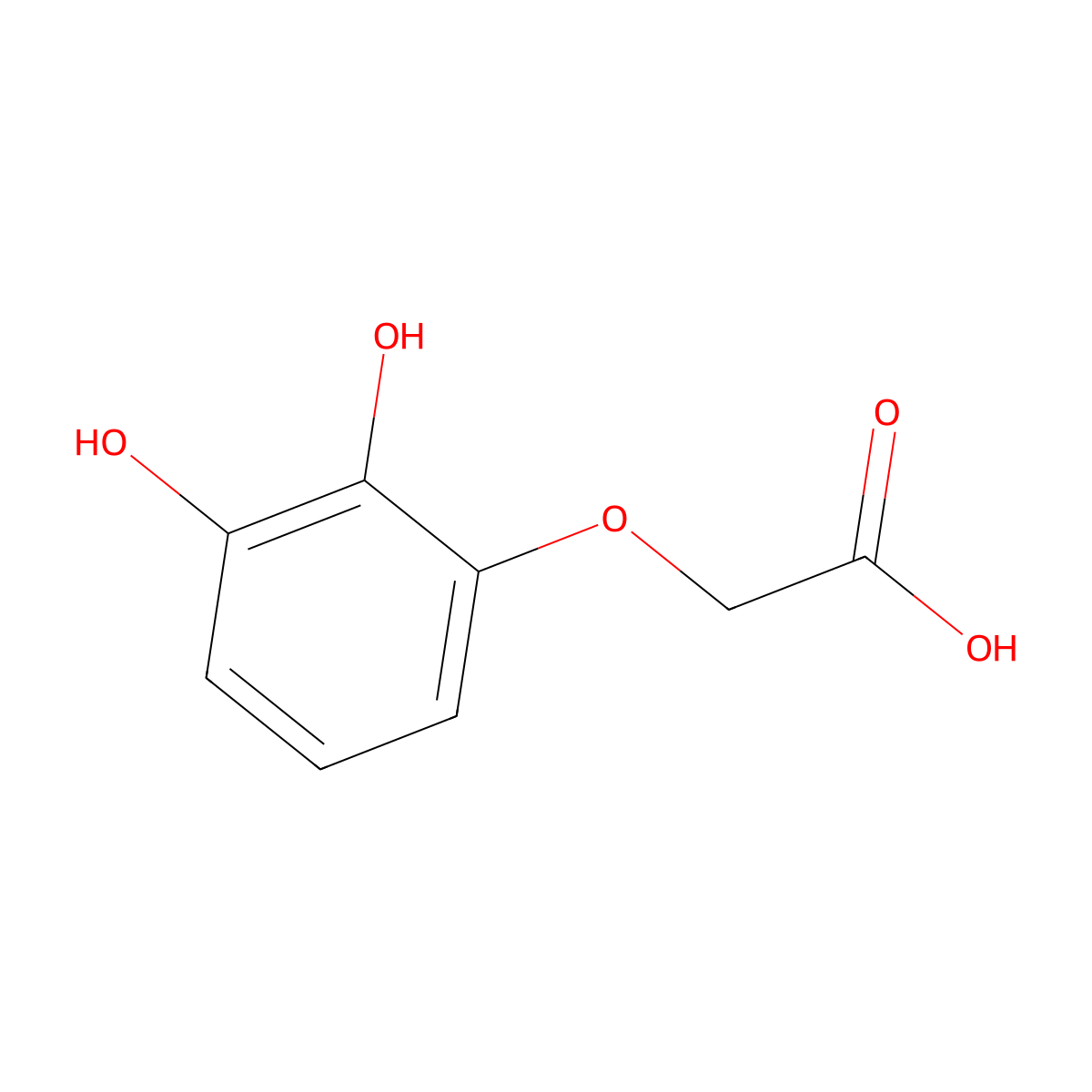 2-(2,3-Dihydroxyphenoxy)acetic acid molecular structure, CAS 104548-09-6