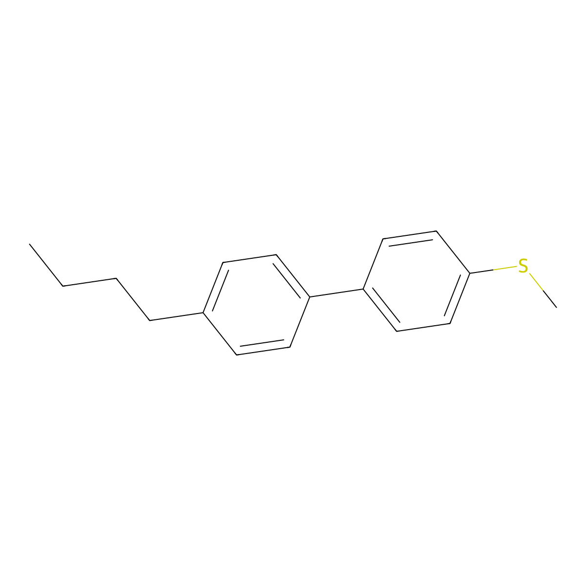 4-Butyl-4'-(methylthio)-1,1'-biphenyl molecular structure, CAS 104560-83-0